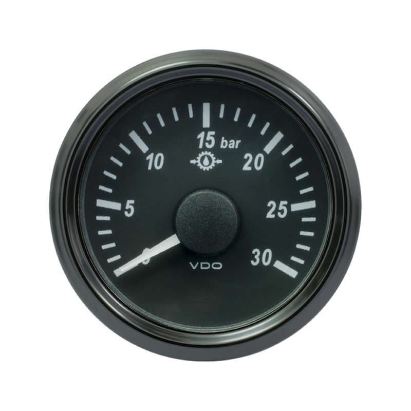 VDO SingleViu 1167 Gear Oil Pressure 30Bar Black 52mm